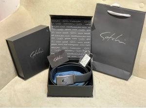 Dây Nịt Nam Sat.chi Fullbox - Túi Vải Hãng - Túi Giấy Cao Cấp Lịch Lãm Món Quà Tặng Tuyệt Vời (Auth Tuôn)