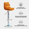 Nordic luxury bar stool nappa leather seat 360° rotatable and liftable stool bar stool high chair. 