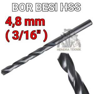 BOR BESI HSS 32mm 48mm HITAM HD MATA BOR BAJA 1/8 3/16 inci MATA BOR DRILL LUBANG PAKU RIVET ORIGINAL