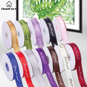 2.5CM 50Yard Grosgrain English Ribbon Satin Knot Team Bride Ribbons DIY Wedding Sewing Bias For Handicrafts Car