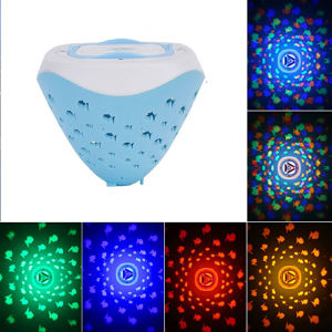 Colorful Floating Lamp Fountain Underwater Light Swimming Pool Waterproof Tub Fish Projector Lamp Bath Light Fish Tank Kids Gift