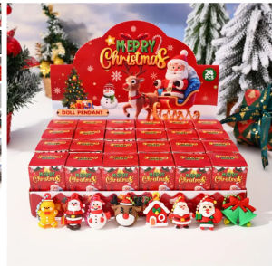 ✨Hot Selling✨Mystery SurpriseCapibara Blind Box Christmas Keychain Figures Cute Plush Dolls Girls Gift Collectible Holiday Ornament Party Decoration Stocking Stuffers