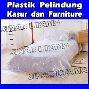 Plastik Meteran Pembungkus Kasur / Spring bed Bungkus Peking Tutup Penutup Ranjang Kasur Sofa Lemari Lantai Tembok Pelastik Plastic Besar Pelindung Pindahan Renovasi Rumah (meteran) 5C