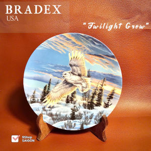 [Hàng Hiệu US/ England] BRADEX - Twilight Glow  - 01 Chiếc Đĩa Cảnh Chim Cú Trang Trí 20cm