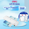 Máy Ép Plastic Khổ A4 Deli Chính Hãng E2132 - Chuyên Dụng, An Toàn Và Dễ Dàng Sử Dụng, Phù Hợp Ép Màng Ảnh, Poster, Tài Liệu Văn Phòng, Tốc Độ Ép Nhanh, Chất Lượng Ép Cao, Thiết Kế Gọn Nhẹ, Bảo Hành 12 Tháng. 