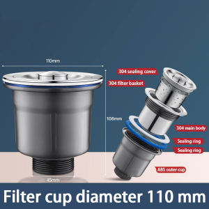 ท่อระบายน้ำอ่างล้างจานในครัว ป้องกันการอุดตัน สล็อตเดี่ยว ติดตั้งง่าย ปรับขนาดได้
