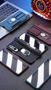 FCShockproof Armor Case For Samsung Galaxy Z Fold6 6 Fold 5 Fold 4 Fold 3 5G Z Fold4 Fold3 Magnetic Hinge Slide Camera protection Cover with Ring and Pen Holder Kickstand Case For Samsung Galaxy Z Fold5 Fold4 Fold3 Fold6 Cover With Pen Solt With Pen