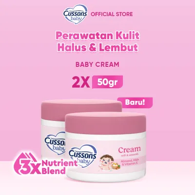 [Paket isi 2] Cussons Baby Cream Soft & Smooth 50gr