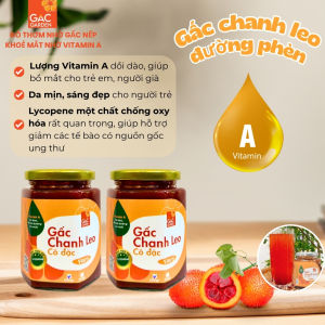 Combo 2 hũ gấc chanh leo đường phèn cô đặc Gấc Garden giúp mắt sáng đẹp da 280g