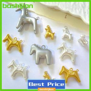 bashijian จี้รูปม้าสีเงินน่ารัก1ชิ้นสำหรับทำเครื่องประดับต่างหูสร้อยคอสร้อยข้อมืออุปกรณ์ DIY