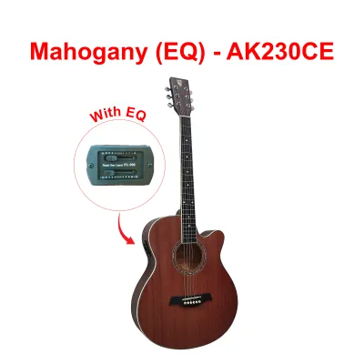 AK Guitar AK-220C 230C 40 Inch Acoustic Guitar Spruce Top / Mahogany Side & Back Cutaway + Accessories | Gitar Akustik Murah