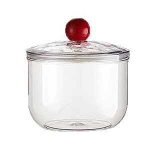 900ml Office Desk Candy Dispenser Kitchen Counter Cookie Canister With Leakproof Plastic Cover Dry Goods Storage Jar