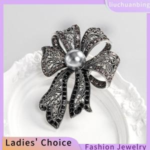 [Hot Sale Jewellery]liuchuanbing Vintage Rhinestone Bowknot Brooches For Women Clothing Coat Jewelry Party Accessries Gifts