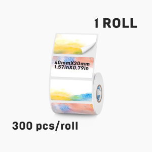 KAYSION Watercolor Colorful Thermal Label Paper Stickers Irregular Stickers Gift Tags Handmade DIY Envelope Cute Stickers Compatible Phomemo M110/M200 Printers