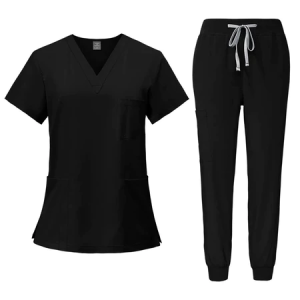 Medical Workwear Set  Stretchy Wrinkle-Resistant Breathable Fashionable Clinical Nurse Uniform Makeup and Beauty Salon Uniform Clean Cleaning Uniform Set