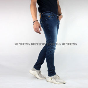 Celana Jeans Skinny pria / Celana Denim Skinny Black