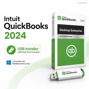 Intuit QuickBooks Enterprise Solution Accountant 2024 | USB SOFTWARE Installer – Plug & Install | FULL VERSION | Perpetual | No CD Drive Needed | Windows Compatible | Fast & Easy Setup | No Internet Required | COMES IN A USB FLASDRIVE | USB | FLASHDRIVE