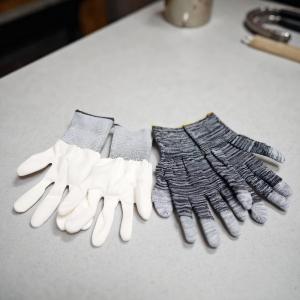 [tianjunmaoyi] 12 Pairs Car Vinyl Wrap Gloves Polyester PU Coated Fingertip Anti-Static Gloves Dust-Free Window Tint Working Gloves