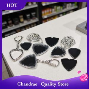 [Chandrae] Guitarists Storage Guitar Pick Collection Box Clear Holder Keyring Bag Heart Shaped Picks Size Case Musical Accessories