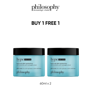 [buy 1 free 1] philosophy hope in a jar hyaluronic glow water cream - with enhanced hyaluronic acid pineapple extract for 72-Hour hydration| lightweight texture [oily/combination skin]