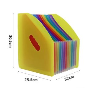 File Folder 13 Layers Multilayer Vertical Expanding Folder A4 Document Holder File Organizer Magazine Basket Desktop