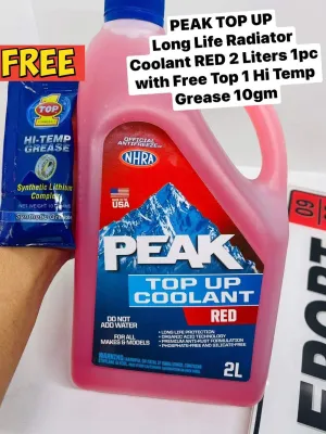 PEAK Top Up Long Life Radiator Coolant Red 2 Liters 1PC