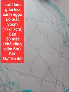 Lưới làm giàn leo cho cây trồng khổ căng giàn 3m