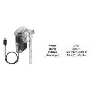 OUTOPEN Silent Operation Wall-hanging Filter USB Plug Energy Efficient Fish Tank External Filters Hanging Filter Waterfall Filter Mini Aquarium Filter Mini Aquariums