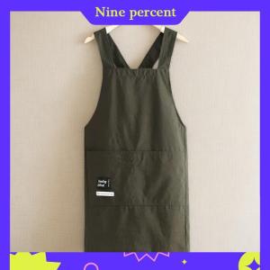 Nine percent ผ้ากันเปื้อนสำหรับทำอาหารในครัวระบายอากาศได้ดีกันเปื้อนเอวของผู้ใหญ่ป้องกันการเกิดคราบนุ่มเสื้อผ้าใช้ในร้านอาหารใช้ในบ้าน