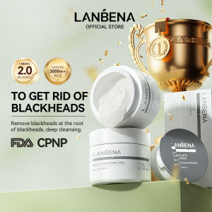LANBENA Aloe Vera Blackhead Remover Strips Pore Minimizer Acne Treatment Deep Cleansing Nose Pore Cleaner Facial Mask 30G 2pcs (with 60pcs paper)