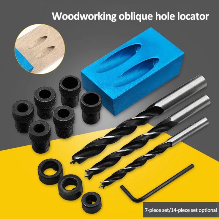 Red Woodworking Drill Guide Jig - Perfect Vertical Hole Puncher For Straight Angle Drilling