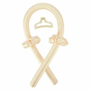 4PCS/set Hair Roller Heatless Curling Rod Headband Hair Rollers Hair Claw Clip Lazy Curler Silk Curling Ribbon Hair Tool Hair Accessories