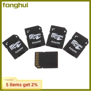 fanghui อะแดปเตอร์แปลงการ์ดหน่วยความจำ Micro SD Trans Flash TF ไปยัง SD SD SD SD HC 5ชิ้นสีดำ