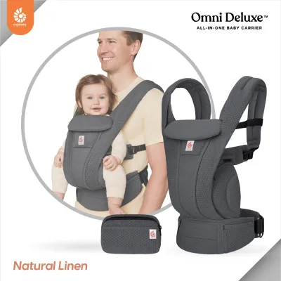 Ergobaby เป้อุ้มเด็ก รุ่น Omni Deluxe Mesh สำหรับ 0-48 เดือน รุ่นใหม่ล่าสุด รองรับแรกเกิดโดยไม่ต้องเสริมเบาะ ปรับได้ 4 ท่า ระบายอากาศดี ซัพพอร์ตหลังและสะโพก ใส่สบายทั้งวัน