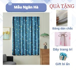 Rèm dán cửa sổ 1 LỚP rèm dán tường decor chống nắng Lind Home TẶNG KEO DÁN