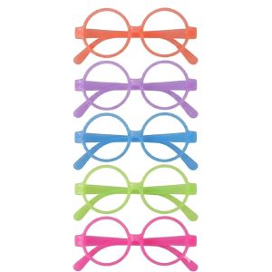 TWCEJE168 5/10Pcs Glow in The Dark Luminous Glasses Creative Colorful Fluorescent Glasses Childrens Toys Flashing Light Up Glasses Birthday Party Supplies