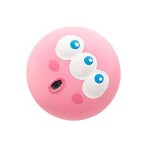 Squeak Dog Toys Rubber Balls Chew Toy with Squeaker Soft Flexible for Small Dogs Puppy Training Toys Pink Blue Yellow