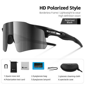 WEST BIKING Photochromic Glasses Polarized Sports Borderless Frame Glasses Bike Eyewear Racing Men Women Goggle Cycling glasses