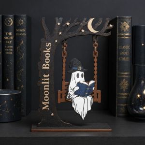MAYIT Gỗ Tượng trang trí Chủ đề Halloween Phong cách Swing Đồ trang trí bàn làm việc Bí Ngô Ma Thuật Tượng Trang Trí Tặng quà