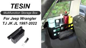 HH8 TESIN Stowing Tidying Car Trunk Side Storage Organizer for Jeep Wrangler TJ JK JL 1997-2018 2019 2020 2021 2022 Accessories T4Y8B