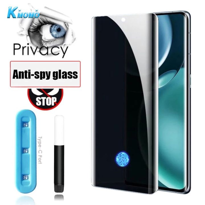 Anti-Spy Privacy UV Liquid Curved Full Cover Tempered Glass VIVO iQOO X90  X80 X70 X60 X50 Pro Plus Nex 3s Screen Protector Lazada PH