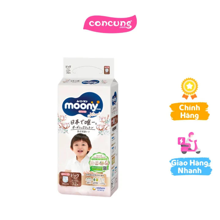 Tã quần Moony Natural (XL, 32 miếng)