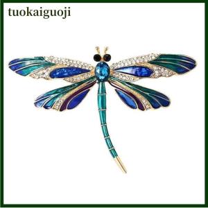 tuokaiguoji Exquisite Rhinestone Dragonfly Brooches Elegant Colorful Insect Pins Fashion Party Backpack Decoration Clothes Accessories Gift