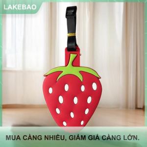【LAKEBAO】 2pcs dâu tây hình dạng hành lý tag Sáng Tạo cá nhân treo tag móc áo du lịch nội trú vượt qua New PVC mềm cao su hành lý tag