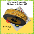 EC-1 CABLE MARKER / WIRE MARKER SYMBOL - , + , / (2.6MM TO 4.2MM SQ) - 1000PCS/BOX. 