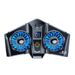 Magnetic Mobile Phone Cooling Fan Radiator Turbo Hurricane Game Cooler Heat Sink With Temperature Display For Phone/Tablet/IPad