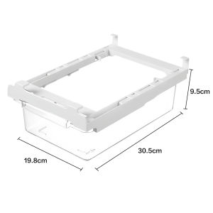 [SG] Adjustable Refrigerator Organizer Pull Out Fridge Organizer Refrigerator Drawer Organizer Food Fruit Storage Box