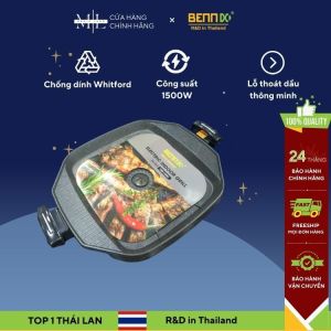 [SIÊU SALE MEGA 3.3] Bếp Nướng Điện Bennix Terra BN-12ELG Nhôm Đúc Chống Dính Cao Cấp Công Suất Lớn 1500W Có Lỗ Thoát Dầu Thông Minh