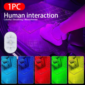 Seametal nội thất xe hơi đèn vòm mini LED chạm ngón tay cảm biến với mái từ tính sạc đèn USB để tạo ra một bầu không khí