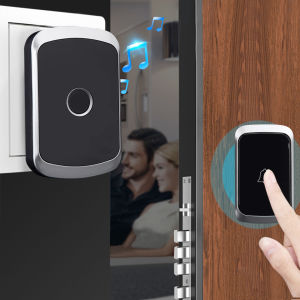 DAYTECH Door Bell Wireless Loceng Rumah Doorbell Alarm Sensor Waterproof 300M Range Calling Bell 36 Ringtones Door Chime 1 Receiver With 2 Buttons For Home Office UK Plug DB06/DB22